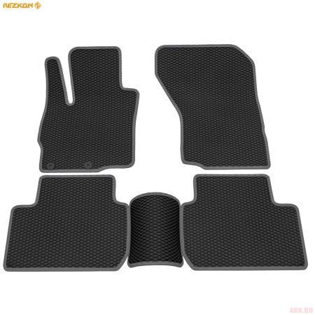 Коврики салона EVA резиновые для Mitsubishi Outlander 3 (2012-2022) с серым кантом № 9024015102