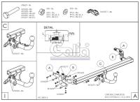 Фаркоп Galia для Citroen C3 Aircross (2018-2024) твердое крепление шара № C073A