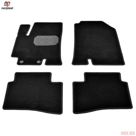 Коврики салона Norplast текстильные для Hyundai Solaris (2017-2022) № NPA10-VTe310-380