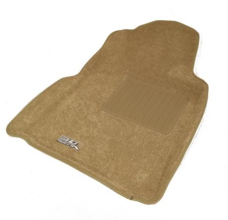 Коврики салона Sotra Liner 3D Lux бежевые для Toyota Sequoia (2012-2022) 3 ряда № ST 74-00534