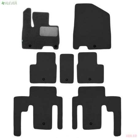 Коврики салона текстильные Premium для Kia Carnival Prestige (2021-2025) 7 шт. № KLEVER0502506922110kh