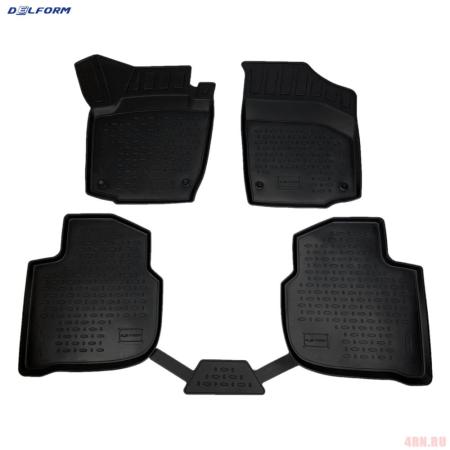 Коврики 3D салона для Skoda Rapid (2012-2020) № S1303