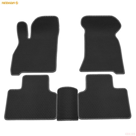 Коврики салона EVA соты резиновые для Lada (ВАЗ) 2110/2111/2112 с серым кантом № 9139050102