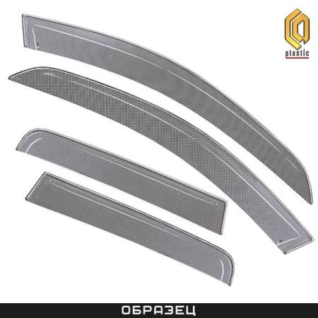 Дефлекторы окон шелкография черные хром для Renault Arkana (2019-2025) № 2010030514789CHR