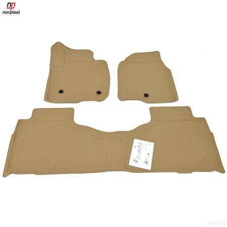 Коврики 3D салона для Cadillac Escalade (2020-2025) (1,2 ряд) бежевые № NPA11-C10-360-1-B