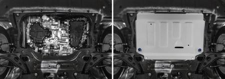 Защита двигателя и КПП для Infiniti QX50 (2017-2025) № 333.2421.1