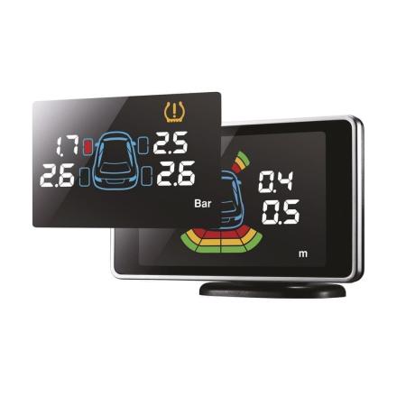 Парктроники (6 датчиков) + Система контроля температуры и давления в шинах ,Silver PARKMASTER TP- 62Silver