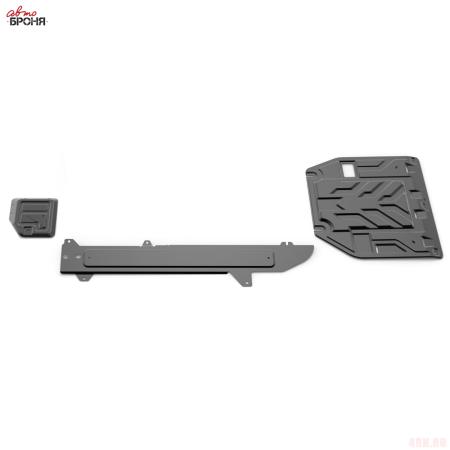 Защита картера, КПП, топливных магистралей и редуктора для Geely Monjaro (2022-2025) № K111.01930.1