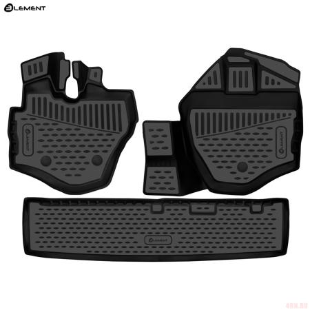 Коврики 3D салона для Kia Bongo (2022-2025) 3 шт. № ELEMENT3DAN0401210k