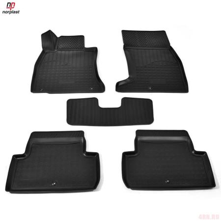 Коврики салона 3D для Genesis G70 (2017-2025) (полный привод) № NPA11-C305-201
