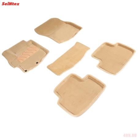 Коврики салона 3D текстильные для Mitsubishi ASX (2010-2016) бежевые № 84146