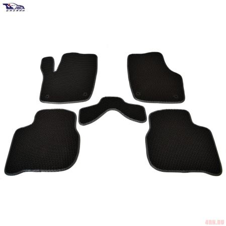 Коврики салона EVA для Volkswagen Polo (2020-2025) с серым кантом № TAS2D-1701.01.04