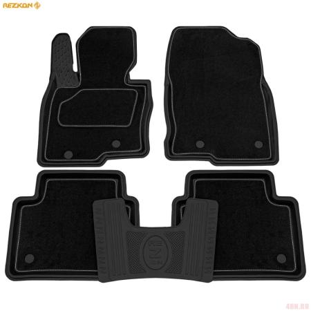 Коврики салона Rezkon Transformer резиновые для Mazda CX-5 (2017-2025) № 3023020200