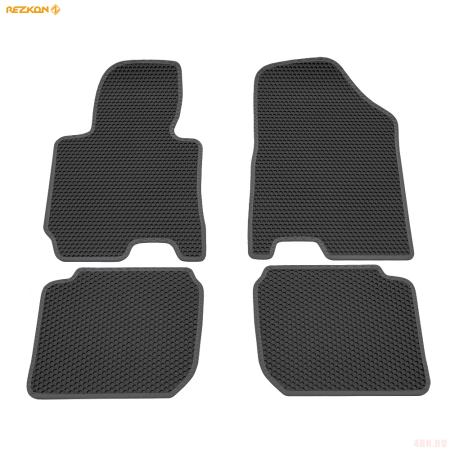 Коврики салона EVA соты резиновые для Kia Cerato (2013-2018) с серым кантом № 9121010202