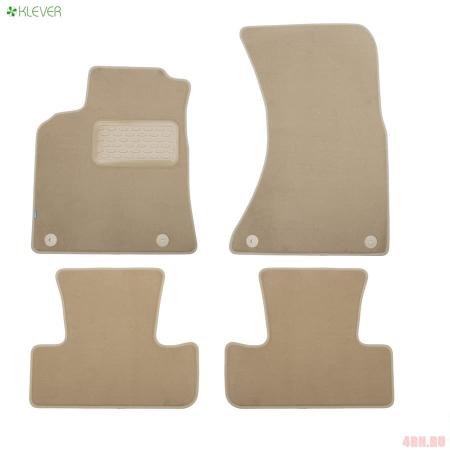Коврики салона Klever текстильные Premium для AUDI Q5 АКПП (2008-2016) бежевые № KLEVER04041522112kh