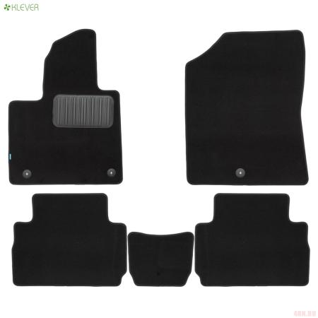 Коврики салона текстильные Premium для Hyundai Santa Fe (2021-2023) 5 мест, 5 шт. № KLEVER0302007522110kh
