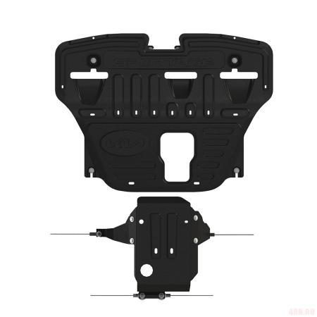 Защита картера и заднего редуктора оригинальная для Kia Sportage (2022-2025) № R4000P1000P