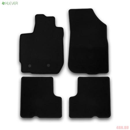 Коврики салона Klever текстильные Econom без подпятника для Renault Duster 2WD/4WD (2015-2020) с ручкой для дистанц. откр. лючка бензобака № KLEVER01413301200k