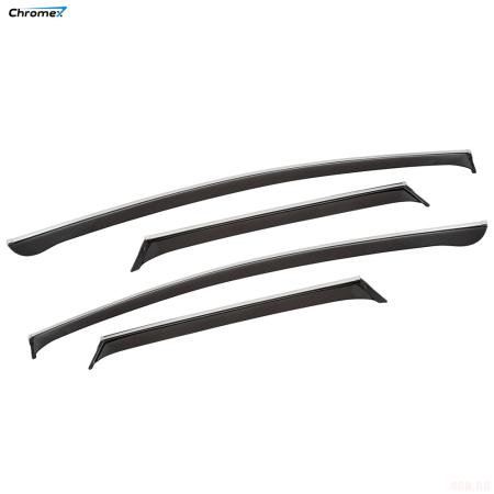Дефлекторы окон для Haval Jolion (2021-2025) с хромированным молдингом № CHROMEX.63046