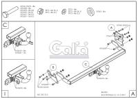 Фаркоп Galia быстросъемный для Kia Rio хетчбек (2017-2024) № K039C