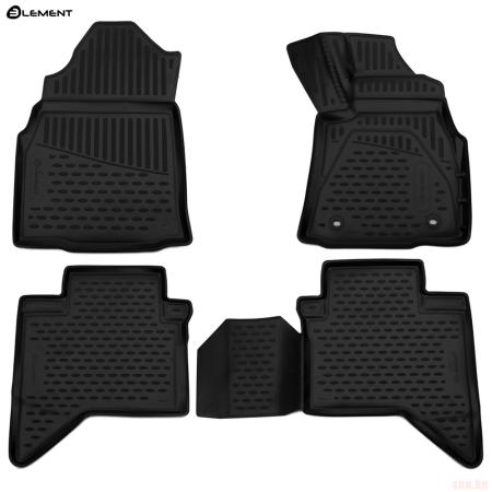 Коврики 3D салона для Toyota Hilux ПРАВЫЙ РУЛЬ (2016-2025) двойная кабина АКПП (ЮАР) № ELEMENT3D48153210k