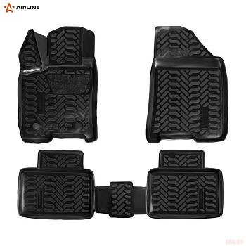 Коврики салона (3D с подпятником) для Lada (ВАЗ) Vesta (2015-2025) с высоким бортом № ACM-PS-07