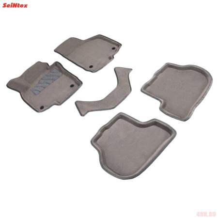 Коврики салона 3D текстильные для Volkswagen Golf 6 (2009-2012) серые № 82171