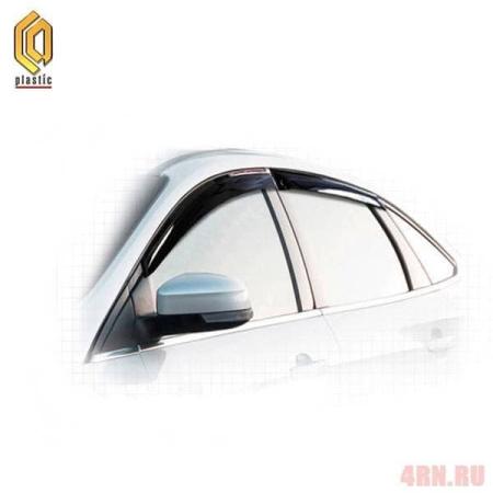 Дефлекторы окон CA Plastic Classic полупрозрачные для Ford Focus 3 седан (2011-2018) № 2010030306285
