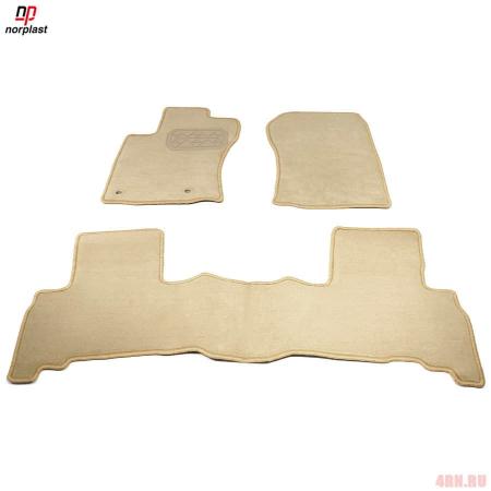 Коврики салона Norplast текстильные для Toyota Land Cruiser Prado 150 (2013-2025) (5 мест) бежевые № NPA00-VTe880-409-B