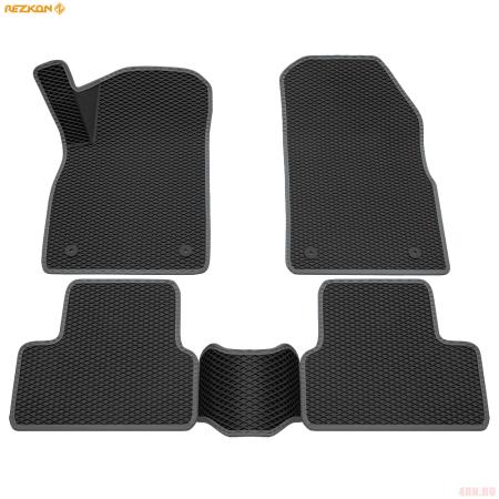 Коврики салона 3D EVA Ромб резиновые для Opel Astra J (2010-2010) с серым кантом № 9226010102