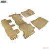 Коврики салона Sotra Liner 3D Lux бежевые для Toyota Land Cruiser Prado 150 (2012-2025) 3 ряда № ST 74-00567