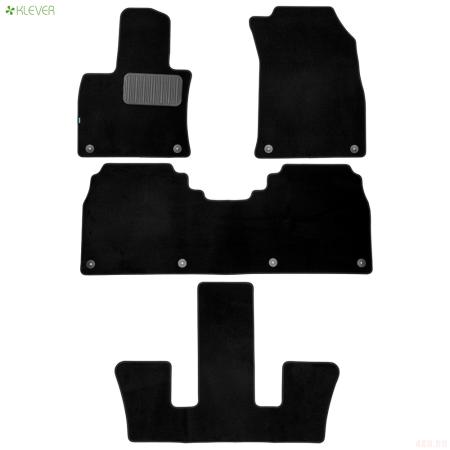 Коврики салона текстильные Premium для Hongqi EHS9 (2020-2024) (6 мест.) № KLEVER0311600222110kh