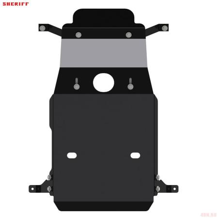 Защита картера КПП и РК для Uaz Patriot (раздатка Dymos) (2013-2016) № 27.2440 V2