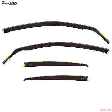 Дефлекторы боковых окон Heko для Audi A6 седан (2011-2018) № 10245