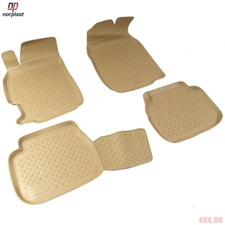 Коврики салона Norplast бежевые для Mazda 6 (2002-2007) № NPL-Po-55-06-B