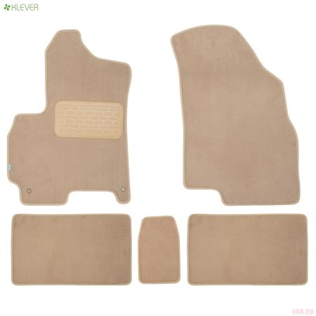 Коврики салона текстильные Premium для Chery Tiggo 4 (2018-2025) 5 шт. бежевые № KLEVER04632522112kh