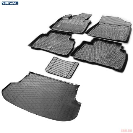 Комплект ковриков салона и багажника для Kia Sorento (2012-2015) № K12804003-1