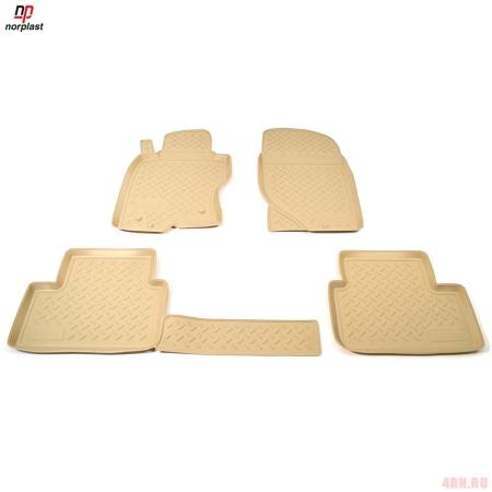 Коврики салона Norplast бежевые для Infiniti G35 (2007-2014) № NPL-Po-33-55-B