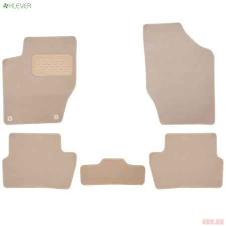 Коврики в салон Klever Premium для Peugeot 308 хэтчбек (2007-2014) бежевые № KLEVER04381122112kh