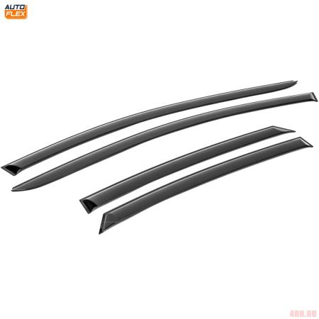 Дефлекторы окон AutoFlex для Ford Focus 3 седан (2011-2018) литьевой поликарбонат № 818103