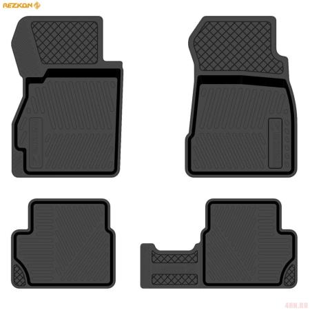 Коврики салона Rezkon резиновые для Mazda 2 (2007-2014) № 1023005100