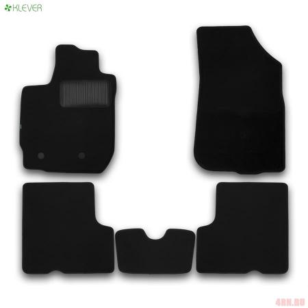 Коврики салона Klever текстильные Premium 5 шт для Renault Duster 2WD/4WD (2015-2020) с ручкой для дистанц. откр. лючка бензобака № KLEVER03413322110kh