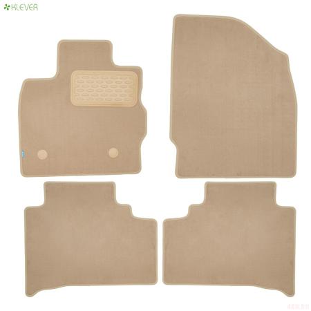 Коврики салона текстильные Premium для Skywell ET5 (2022-2025) 4 шт. бежевые № KLEVER0410700122112kh