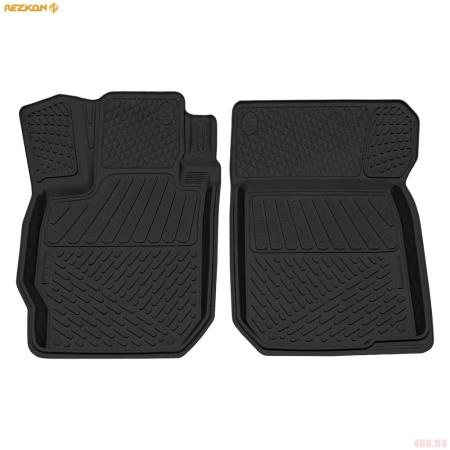 Коврики салона Rezkon передние резиновые для Nissan Almera (2013-2018) № 1525005200