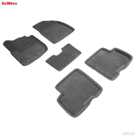 Коврики салона 3D текстильные для Renault Arkana (2019-2025) серые № 96453