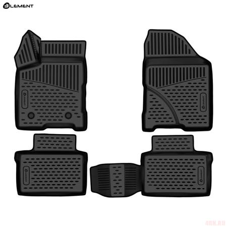 Коврики салона 3D для Lada (ВАЗ) Vesta (2022-2025) с черным кантом № KANT.ELEMEN3DA6732121.blk
