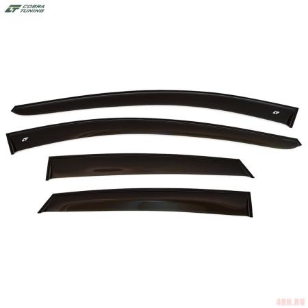 Дефлекторы боковых окон Cobra для Ford Focus 3 хэтчбек, седан (2011-2018) широкие № FE32811
