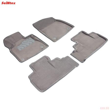 Коврики салона 3D текстильные для Lexus RX (2015-2022) серые № 93270
