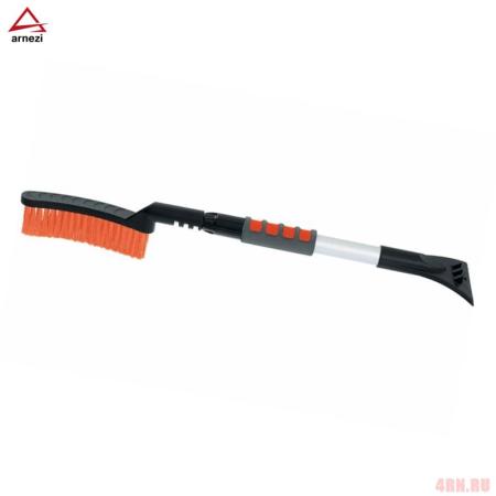 Щетка для очистки снега со скребком и телескопической мягкой ручкой 90-110 см № A0401010