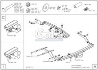 Фаркоп Galia быстросъемный для Dacia Dokker (2012-2021) № D045C